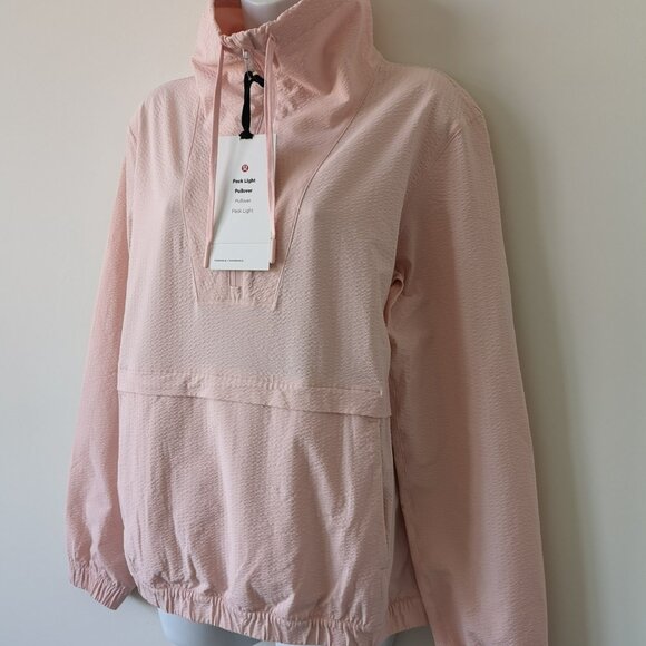 NWT LULULEMON PIMI Pink Half Zip Pack Light Pullover LS High Neck Top Size 4, 6 - Picture 2 of 11